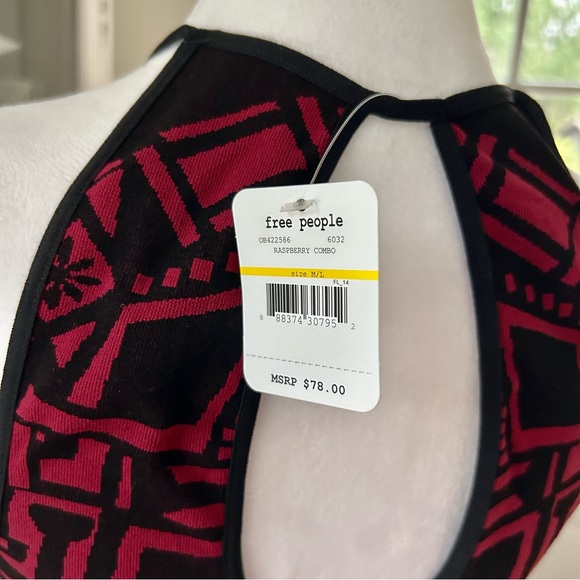 Free People Black and Red Midi Dress - Picture 8 of 14